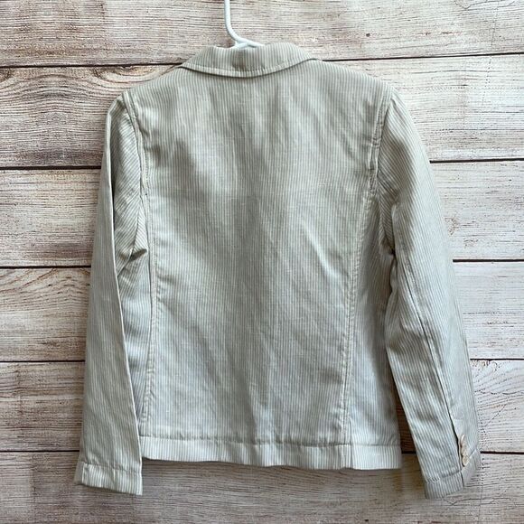 NEW WITH TAGS PAPER MOON LINEN BLAZER IN CREAM AND WHITE STRIPES - Picture 6 of 6